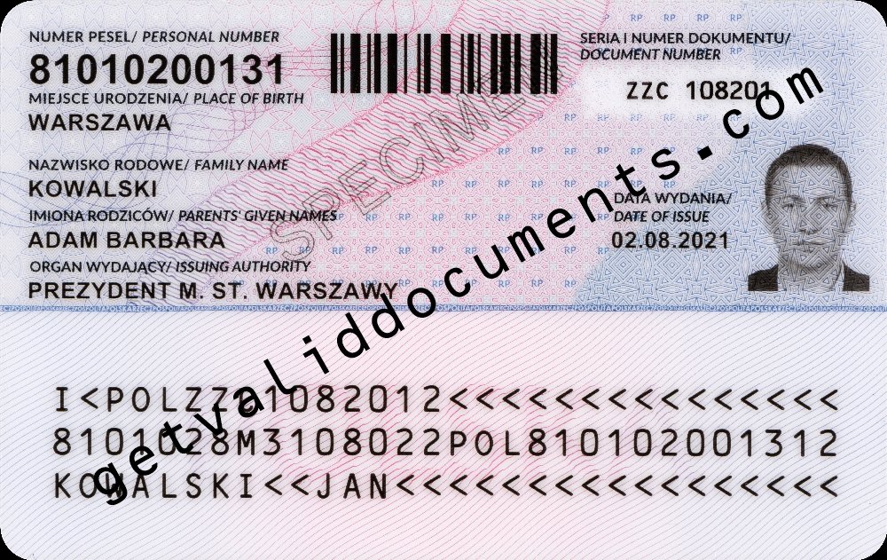 Real registered Polish ID card for sale