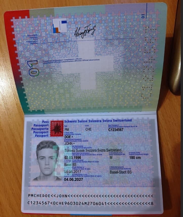 "Buy real Swiss passport online with biometric chip and secure registration"