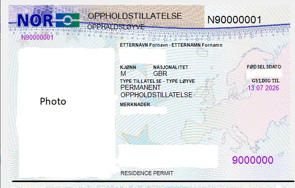 Buy Norwegian residence permit card online fast and secure