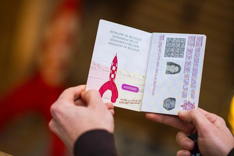 Passenger presenting verified Belgian passport at border