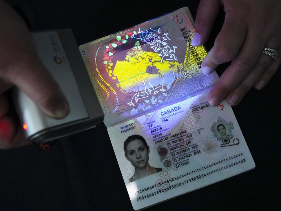 Authentic biometric Canadian passport purchased securely online