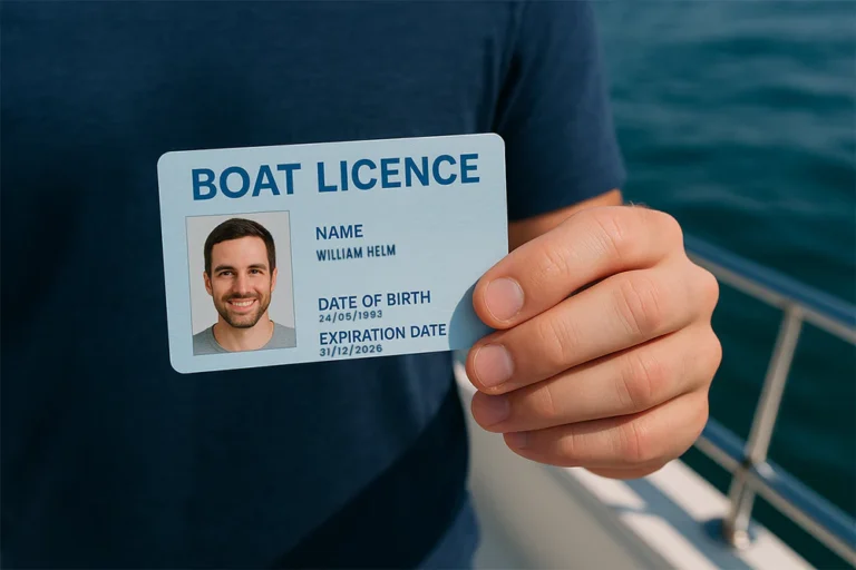 Client receiving boat license from Getvaliddocuments.com